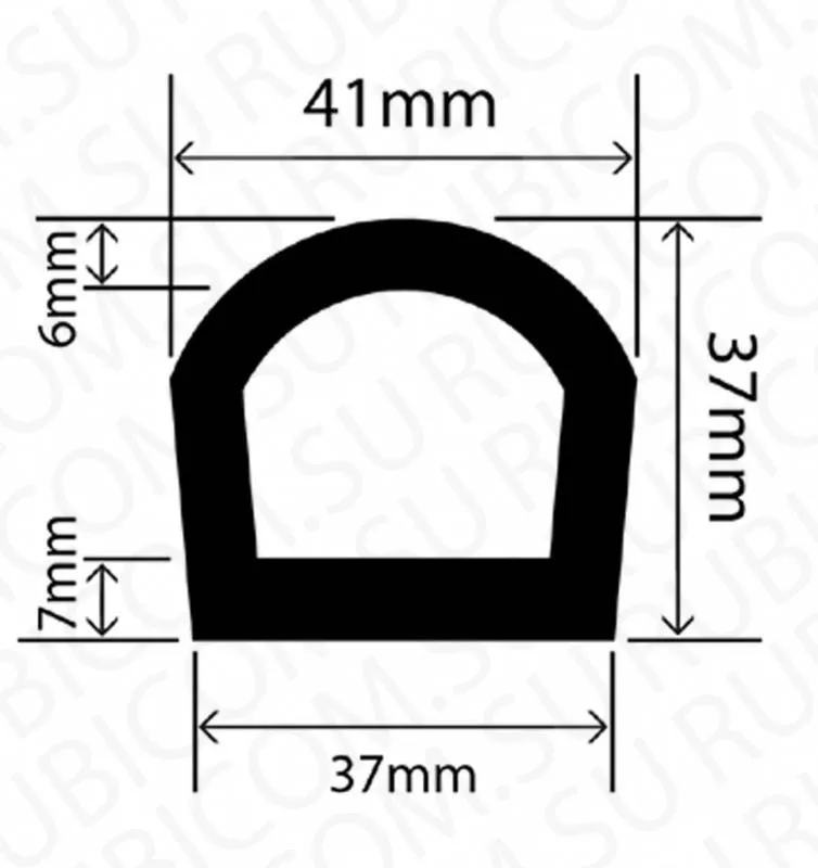 профиль резиновый rchd41x37w